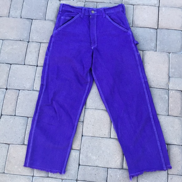 purple carpenter pants